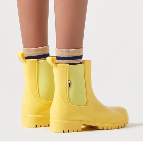 Planone Short Rain Boots for Women and Waterproof Garden Shoes Cream Yellow  New - Picture 3 of 6